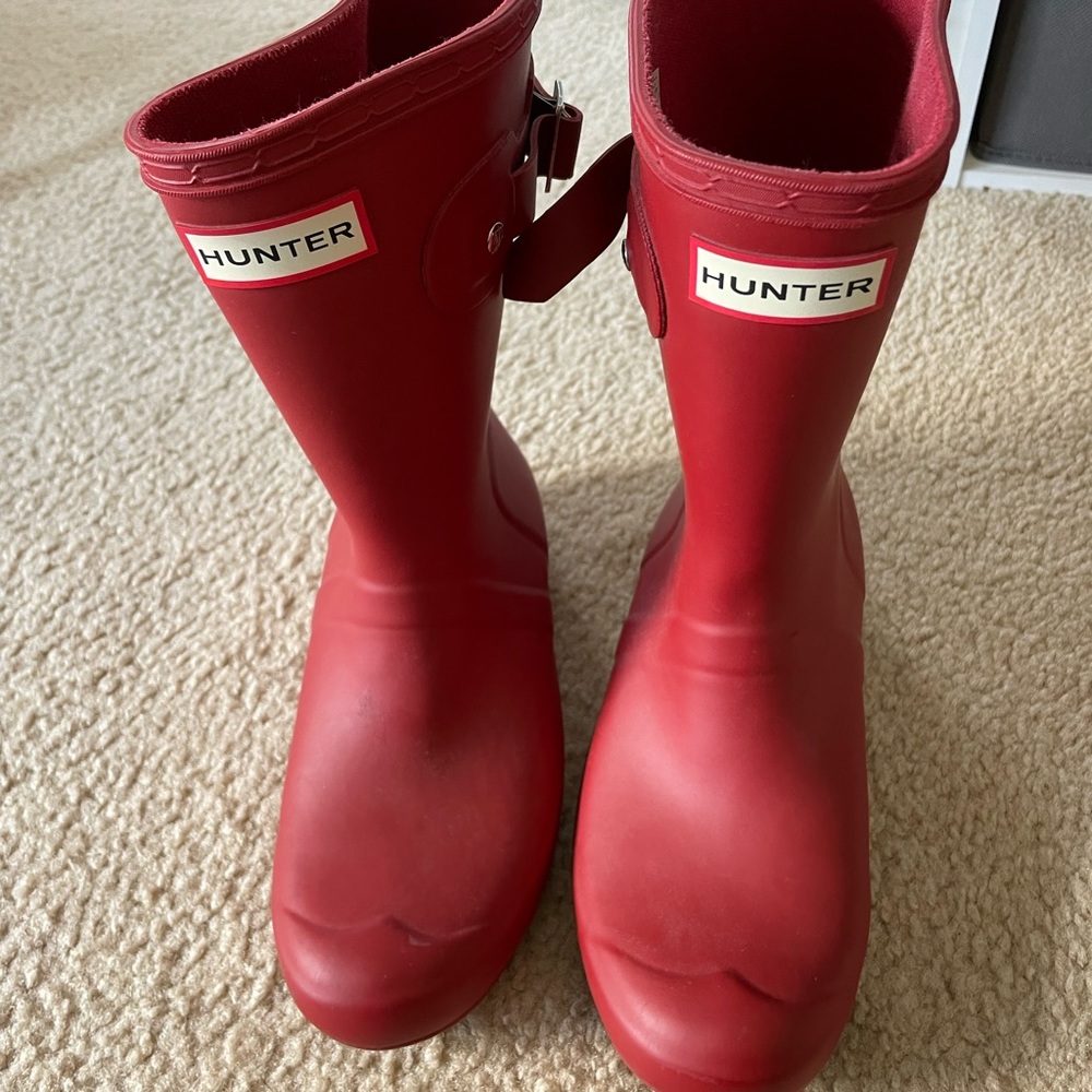 Hunter Boots in Red - Short Length